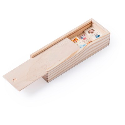 V7875-17 - Gra domino w drewnianym pudełku