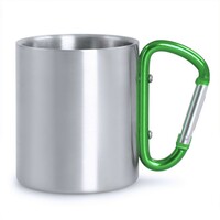 Metalowy kubek 210 ml z karabińczykiem