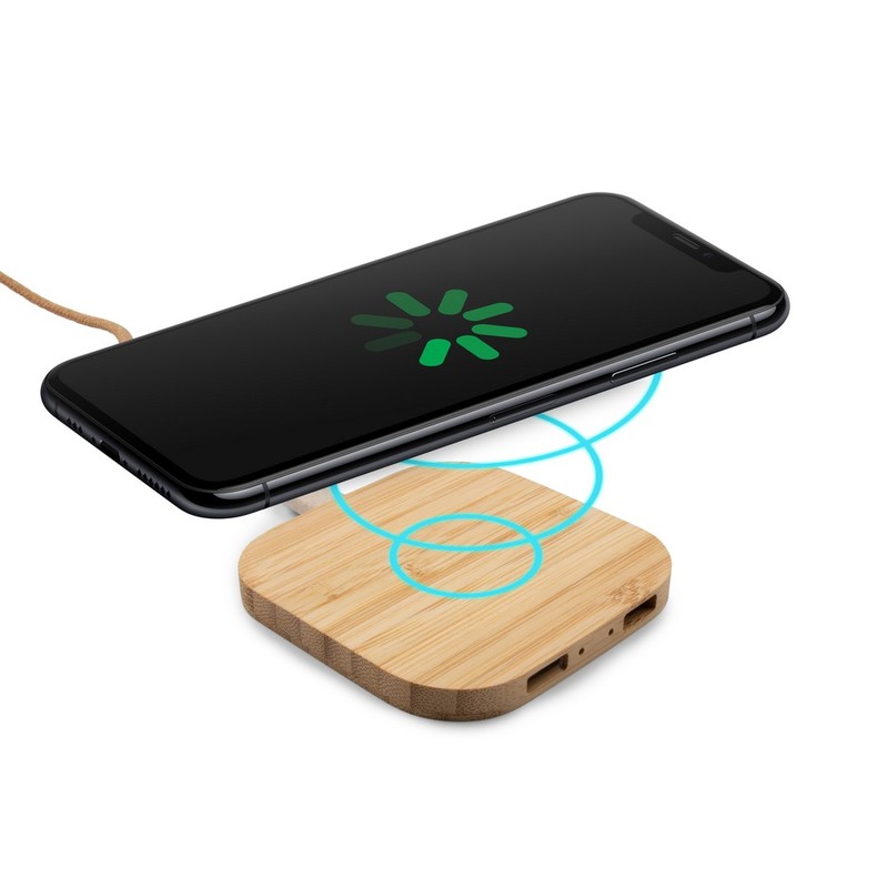 Bamboo wireless charger 10W B'RIGHT | Jazzlyn - ELECTRONICS - axpol.com.pl